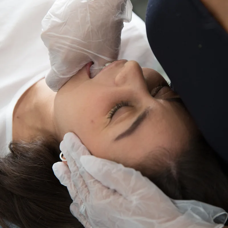 Performing intricate jaw release therapy