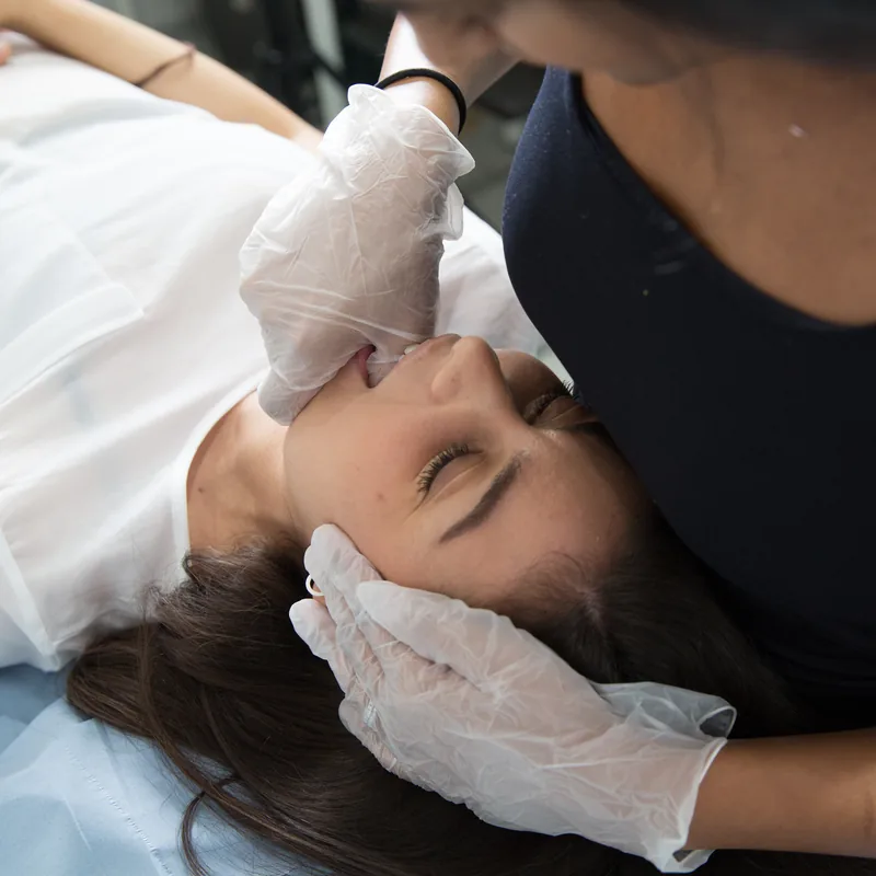 Manual TMJ therapy session